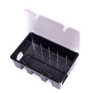 MUBCM308ITUV – Compact rat bait box with 5 skewer, transparent