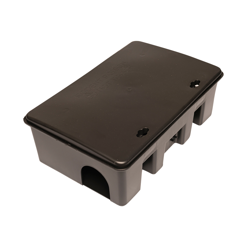 MUBCM305ITFE – Compact rat bait box with mouse snap trap, black - Image 2