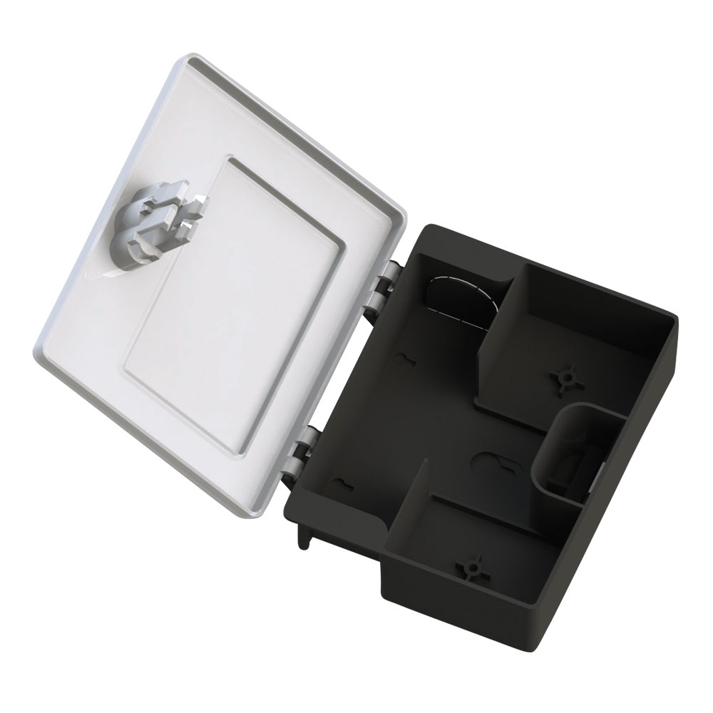 MUEDO115ITFV – Multifunctional mouse feeding box, black tray and transparent lid