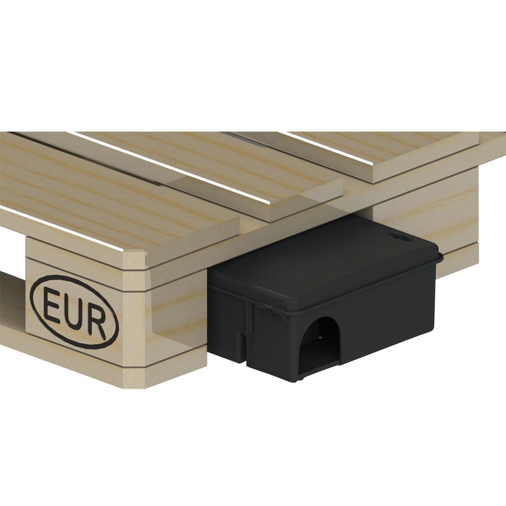 MUPLA704ITUV – Rat bait box with elevated lid to be placed under EUR pallets, transparent - Image 5
