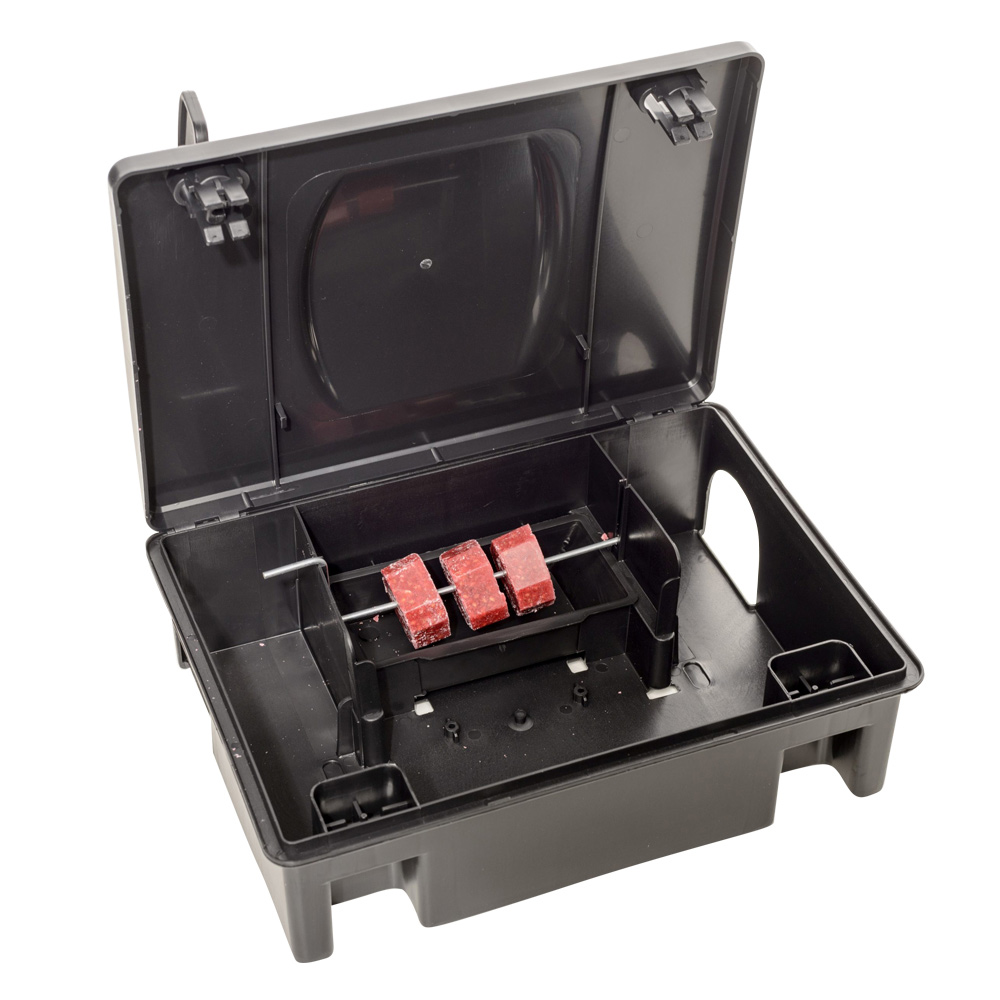 MUPLA703ITFE – Rat bait box with elevated lid to be placed under EUR pallets, black - Image 2