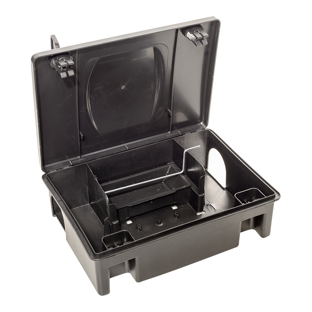 MUPLA703ITFE – Rat bait box with elevated lid to be placed under EUR pallets, black