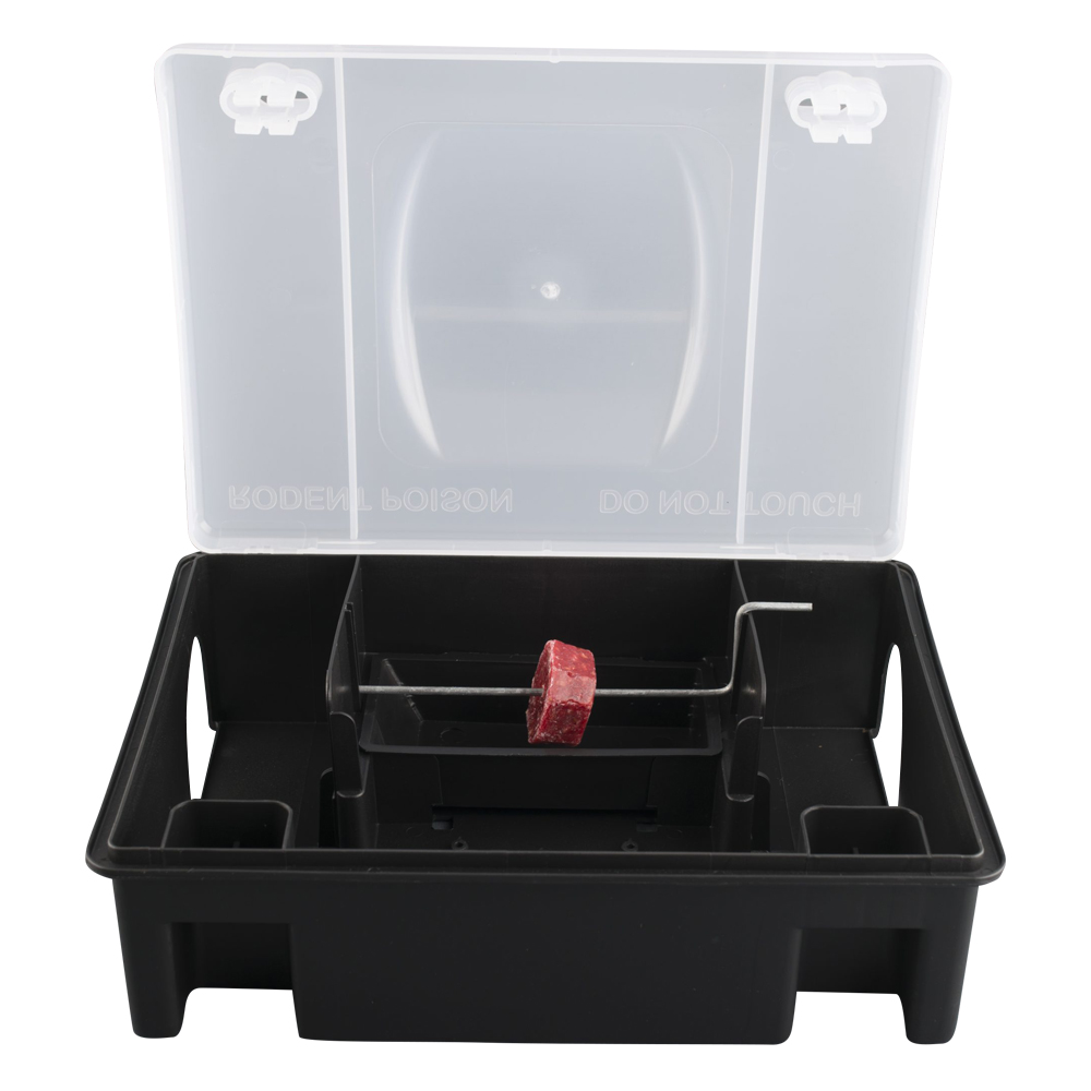 MUPLA704ITUV – Rat bait box with elevated lid to be placed under EUR pallets, transparent - Image 2