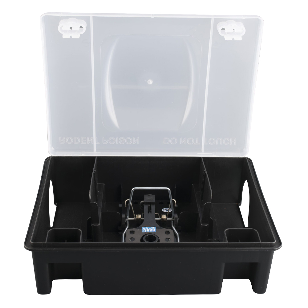 MUPLA704ITUV – Rat bait box with elevated lid to be placed under EUR pallets, transparent - Image 3