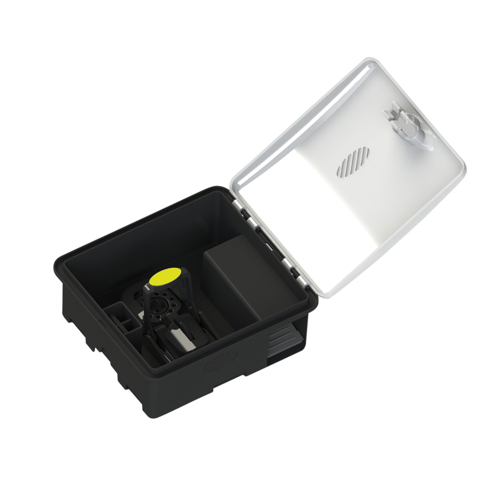 MUELB702ITUV – Live mouse trap S with hole for insects, transparent